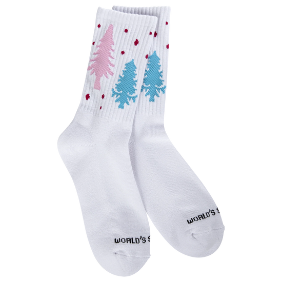 World's Softest Socks - Holiday Sport Mini Crew - Whimsical Forest