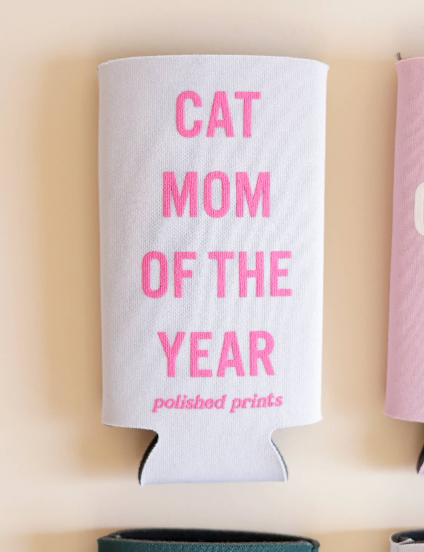 Cat Mom Koozie, Collapsible Coolie, Seltzer Coozie, Hugger