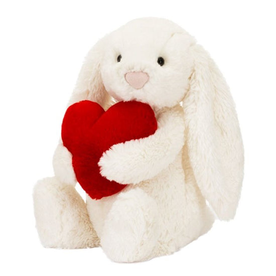 Bashful Red Love Heart Bunny Original