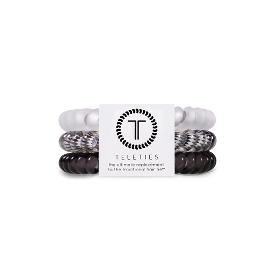 Spiral Hair Coils | Small | Silver Flames Hair Ties