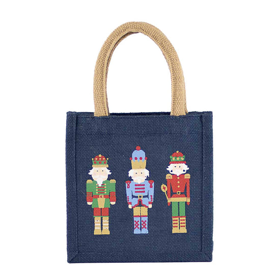 Nutcracker March Petite Gift Tote   Navy/Multi   7x7x5