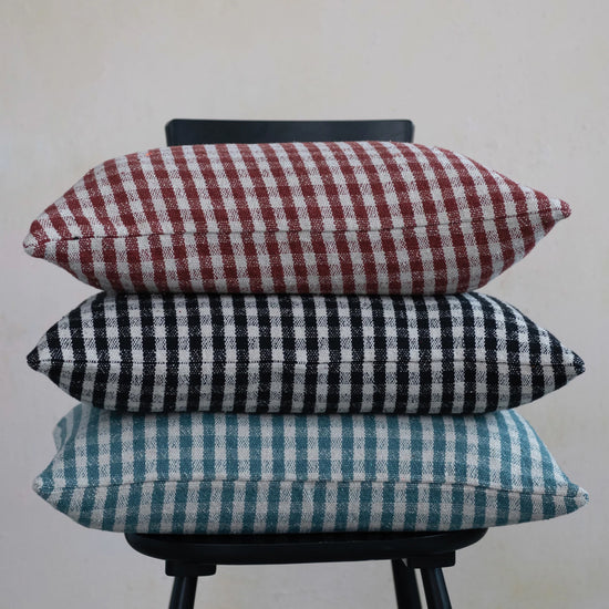 Load image into Gallery viewer, Blue Buffalo Checked Lumbar Pillow
