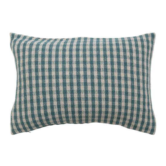 Load image into Gallery viewer, Blue Buffalo Checked Lumbar Pillow
