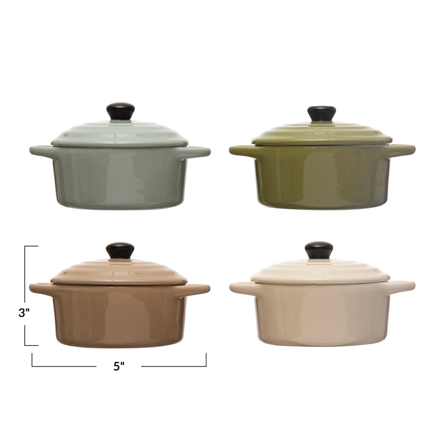 Load image into Gallery viewer, Stoneware Mini Baker w/ Lid, 4 Colors
