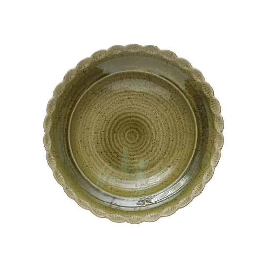 Stoneware Bowl w/ Scalloped Edge