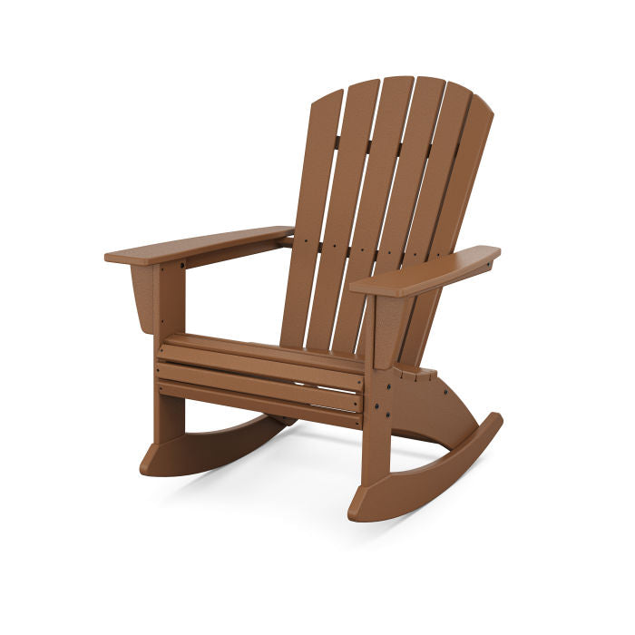Nautical Curveback Adirondack Rocking Chair - Mahogany