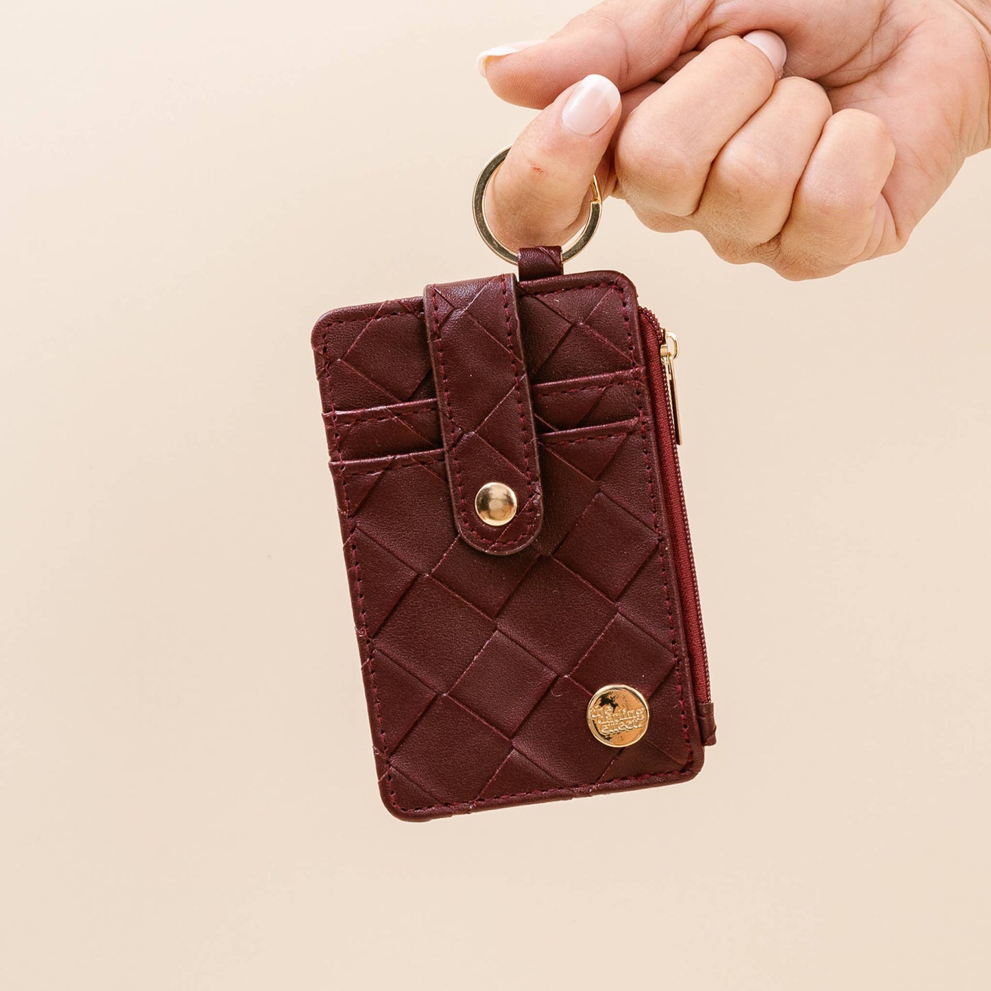 Keychain Wallet - Woven Plum