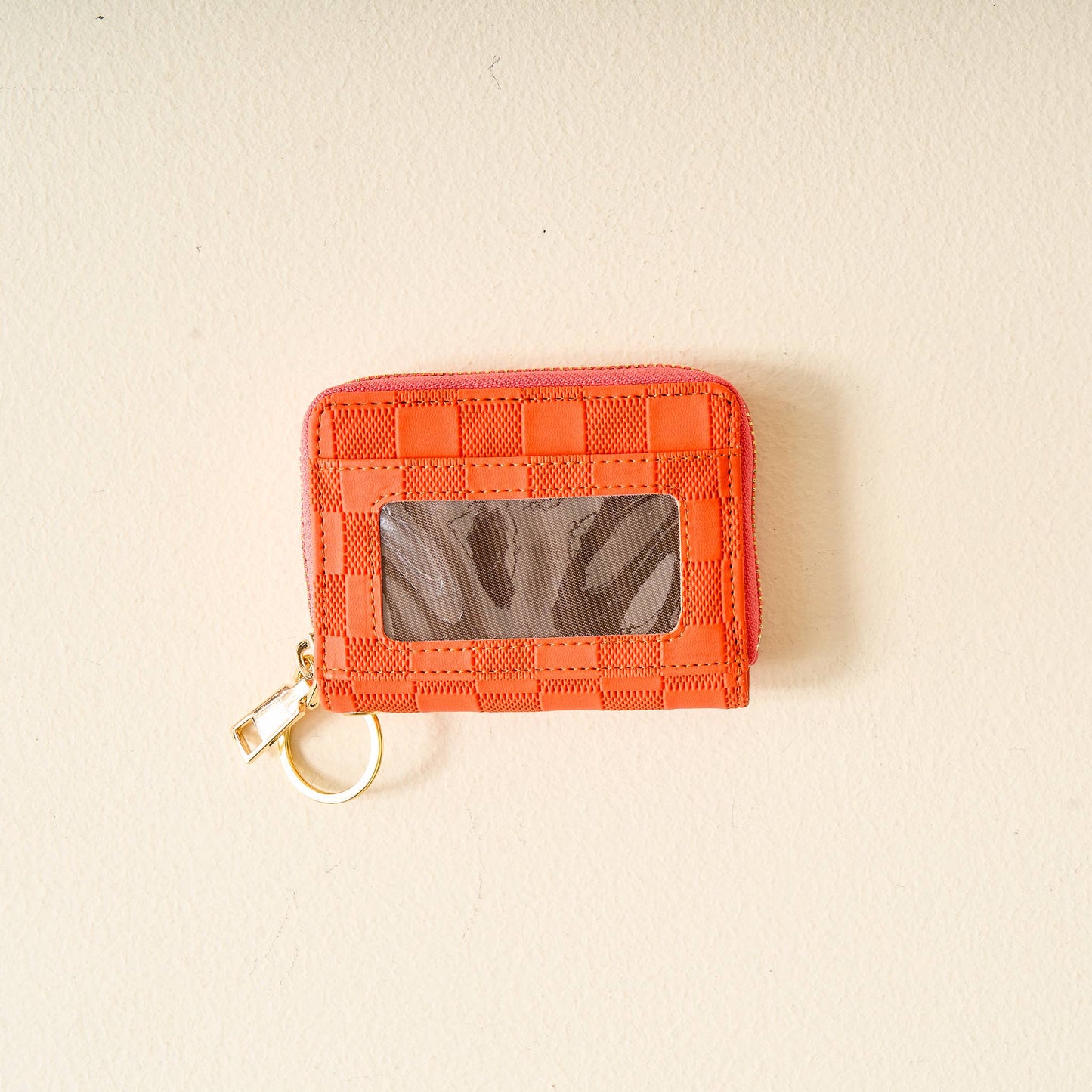 Zip Around Wallet-Orange Check