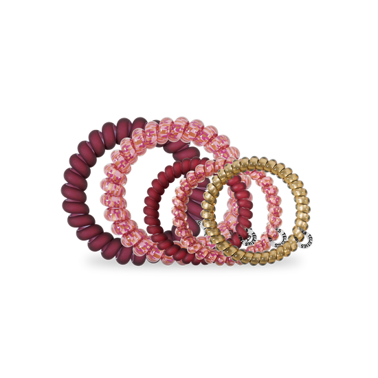 Spiral Hair Coils | Mixed Pack | Burgundy Bliss Hair Ties