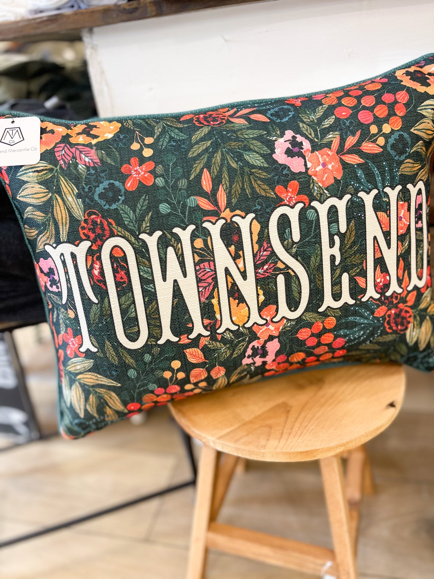 Chariming Floral Hometown Pillow
