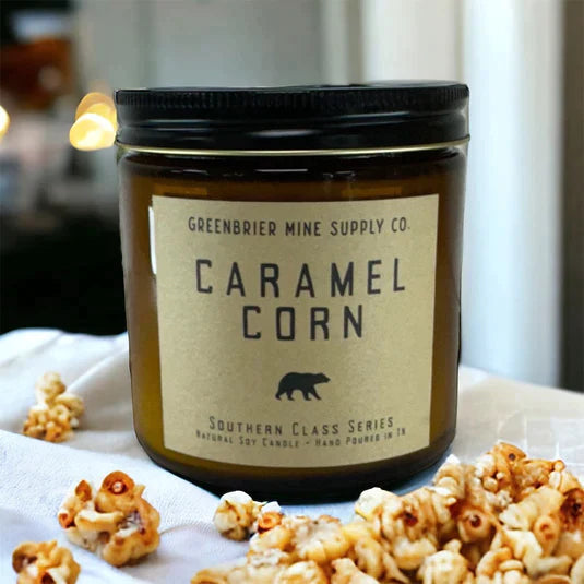 Caramel Corn Hand Poured Soy Candle