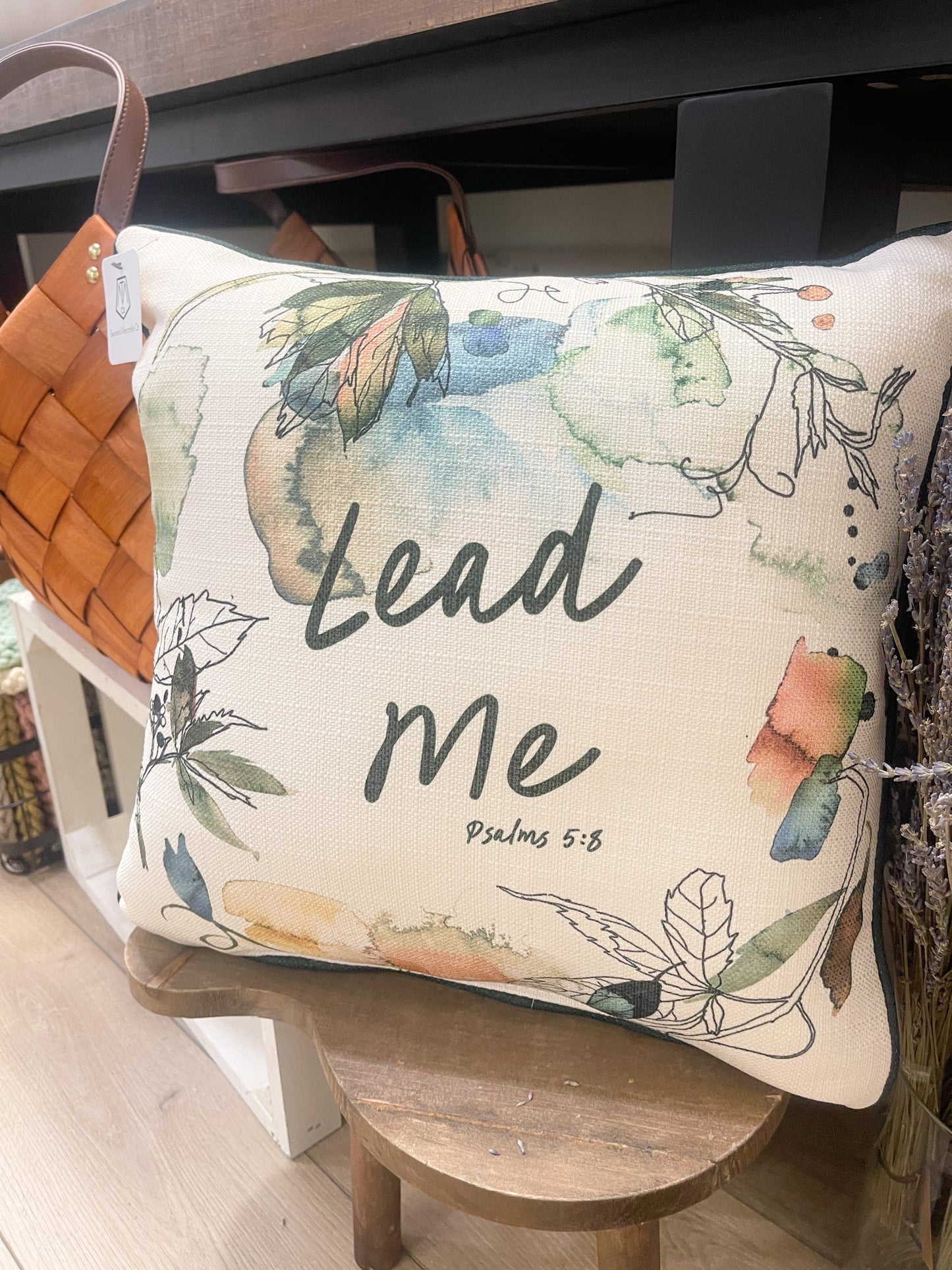 Lead Me Pillow Everygreen Piping