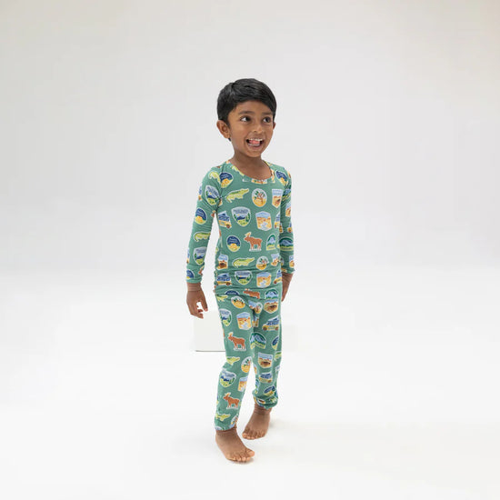 Angel Dear National Park Stickers Bamboo Lounge Wear Set