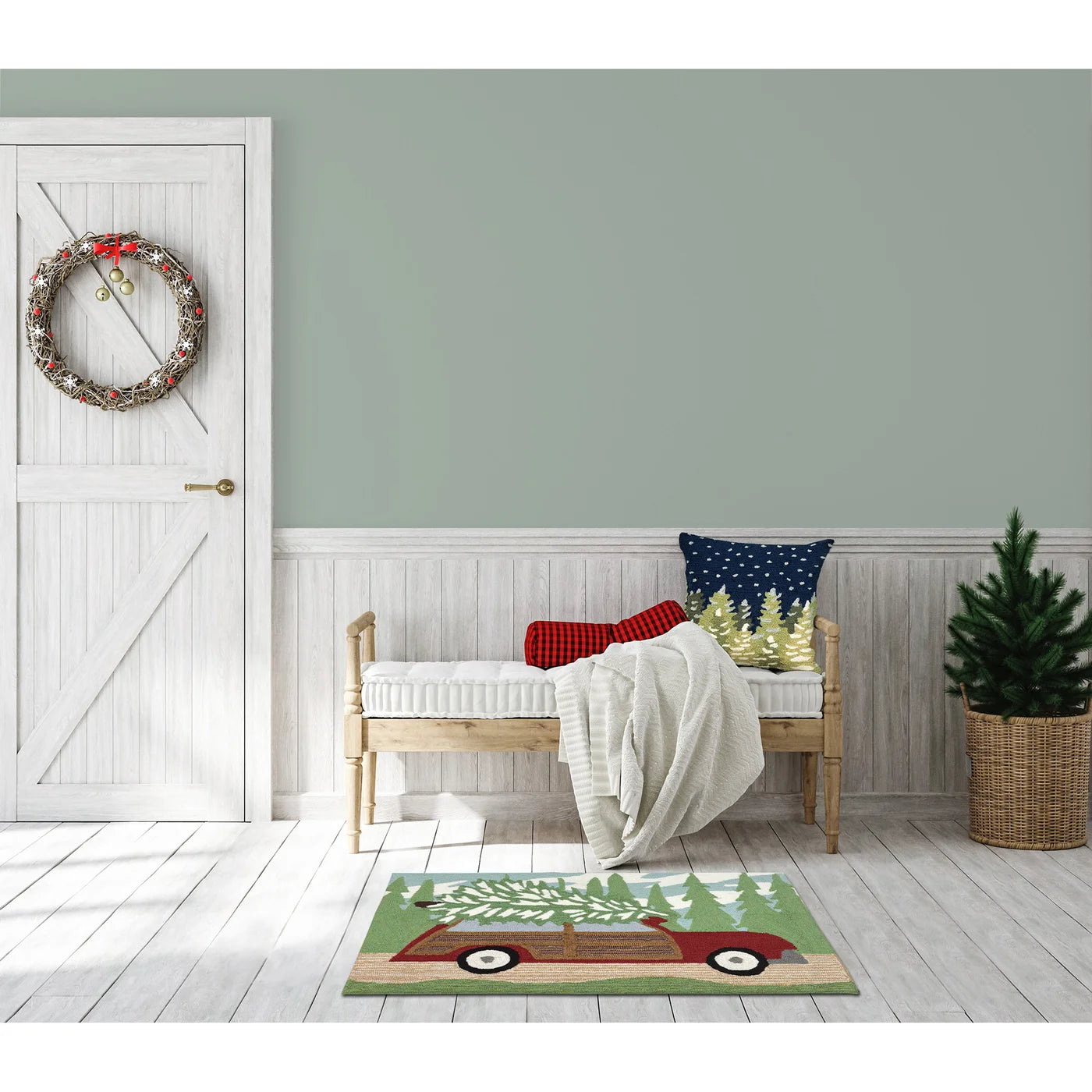 Liora Manne Frontporch Woody Wonderland Indoor/Outdoor Rug Pine