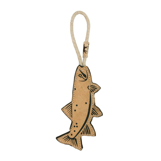 Tall Tails - NATURAL LEATHER TROUT TUG TOY