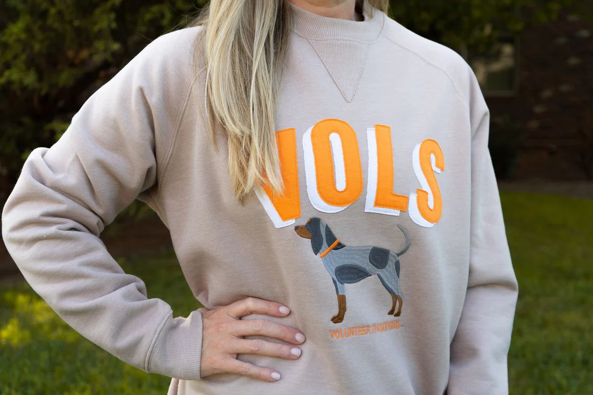 Bluetick Vols Applique Crewnecks