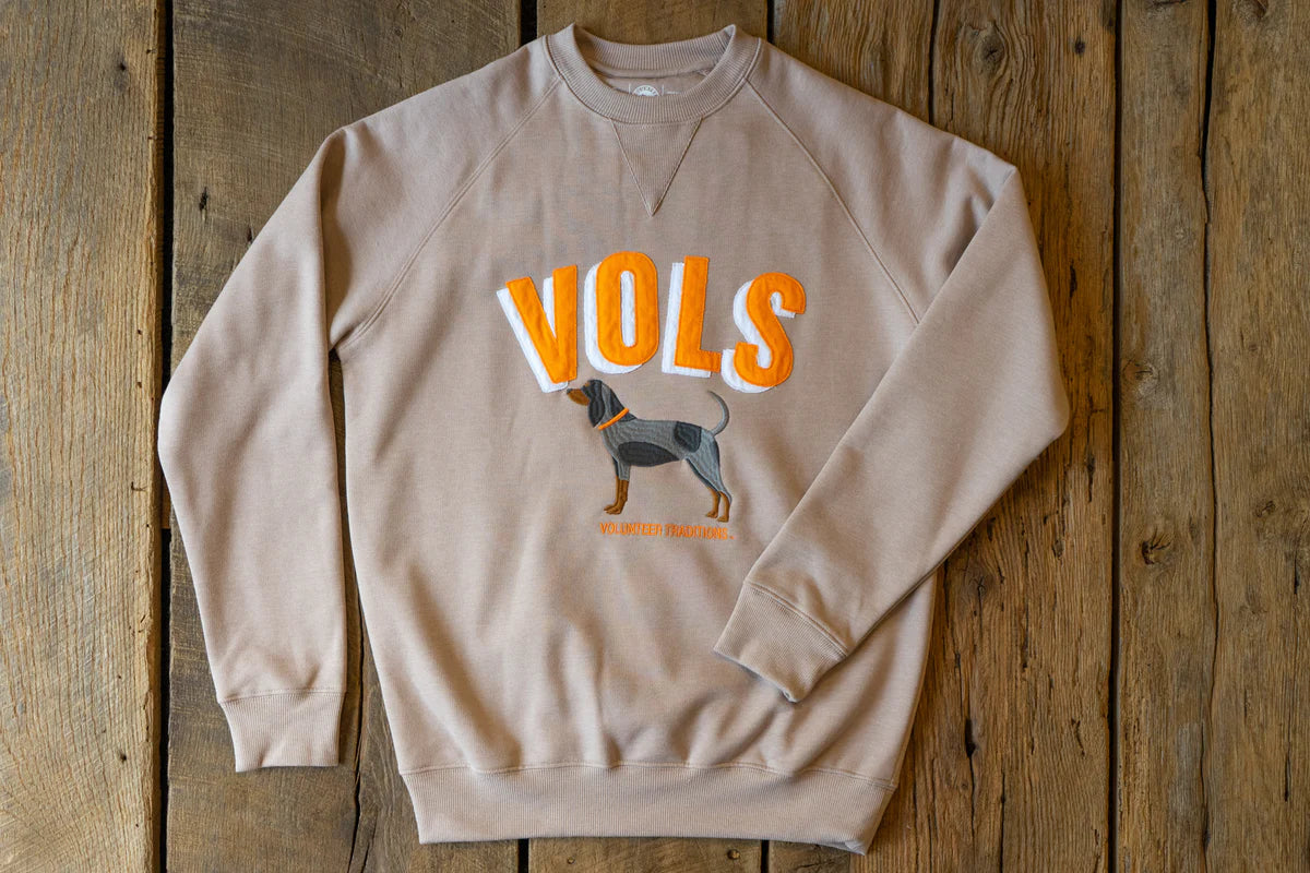 Bluetick Vols Applique Crewnecks