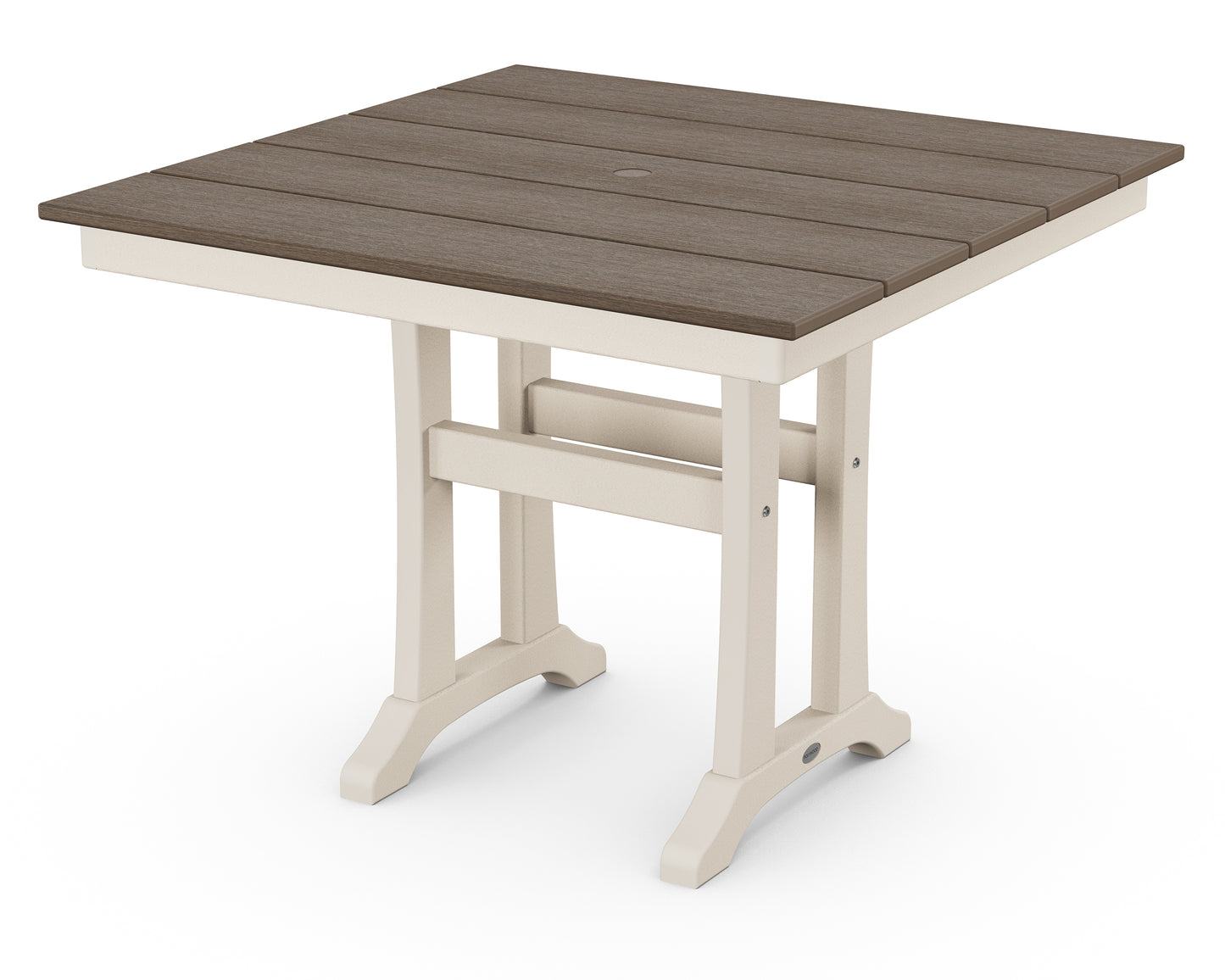 Farmhouse Trestle 37" Dining Table in Sand / Kona