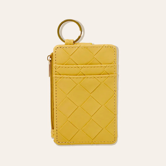 Load image into Gallery viewer, Woven Keychain Wallet - Mustard
