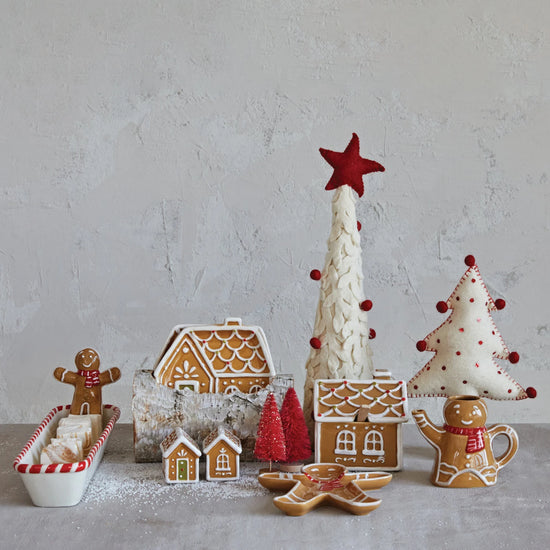 Ceramic Gingerbread House Salt & Pepper Shakers