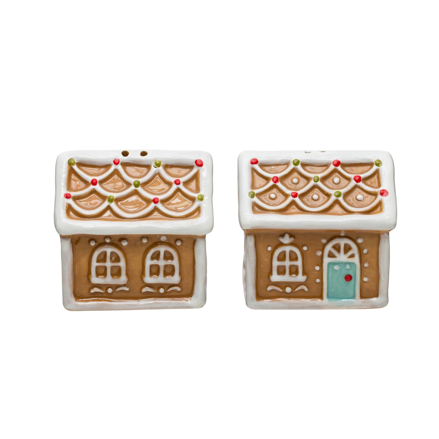 Ceramic Gingerbread House Salt & Pepper Shakers
