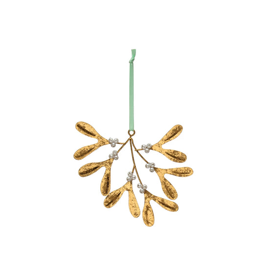 Antique Gold Mistletoe Ornament