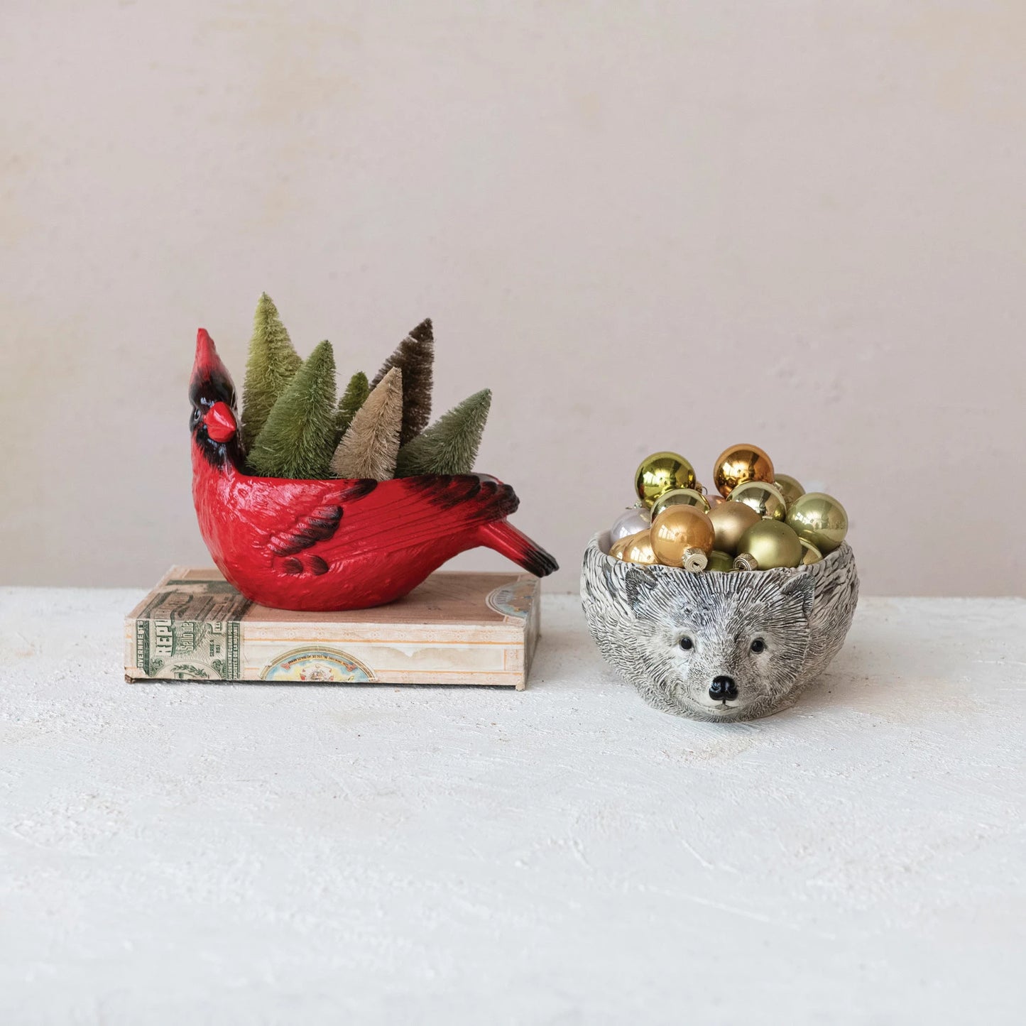 Stoneware Cardinal Shaped Bowl