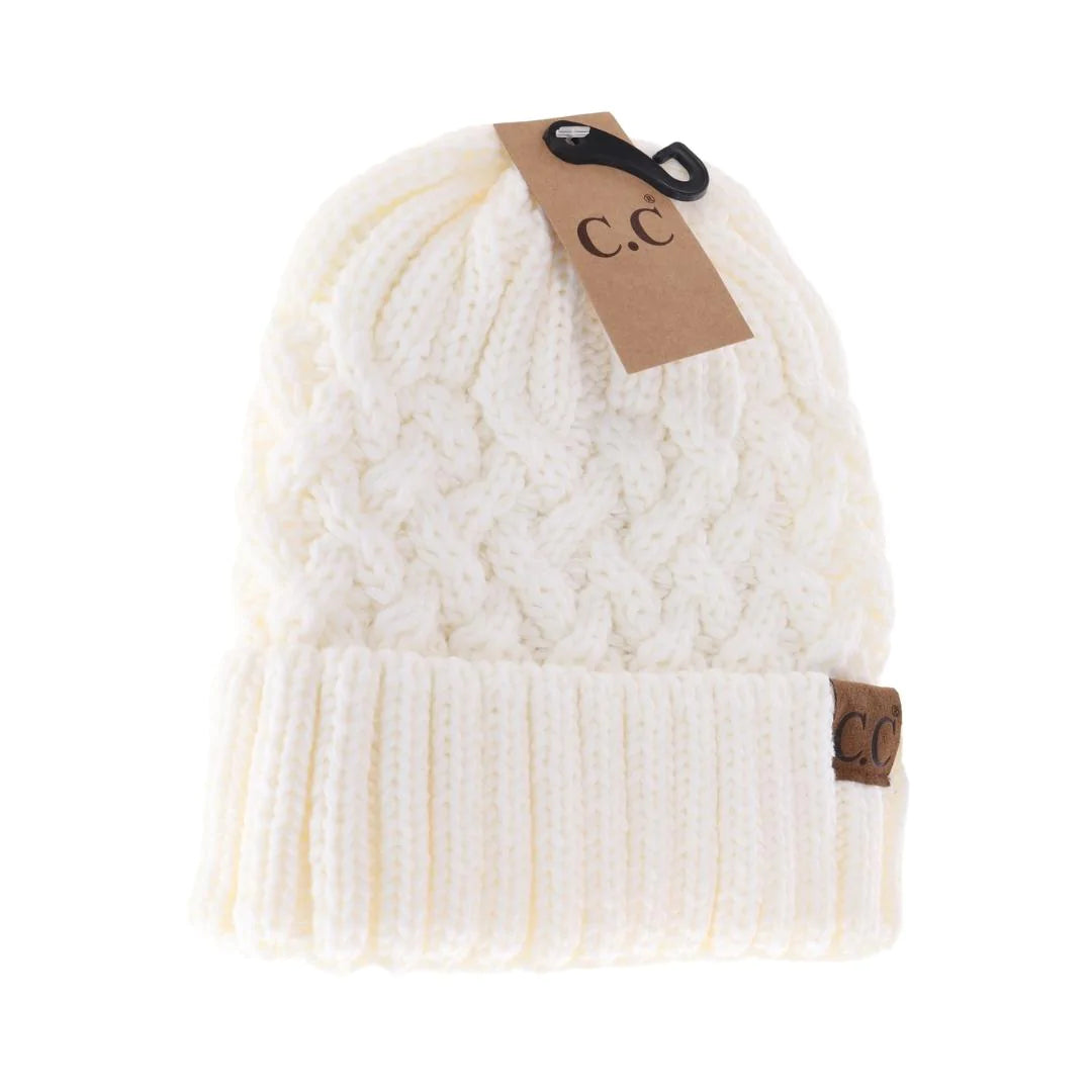 Lattice Knit Cuff C.C Beanie